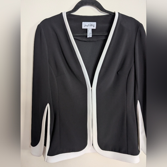 Joseph Ribkoff Black and White Blazer - Picture 1 of 4